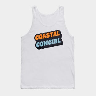 Coastal Cowgirl Vintage Retro Text Tee Design Tank Top